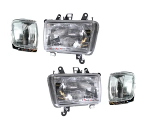 HEAD LIGHT CORNER LAMP CHROME SUIT TOYOTA HILUX SURF 130 4 RUNNER 1991- 1997 SET - Picture 1 of 4