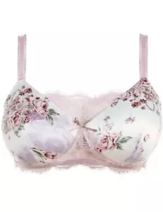 Royce Mastectomy Pocketed Bra English Rose Floral Print Bra Removable Panel 32DD - Picture 1 of 6