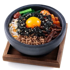 Lebensmittelprobe Bibimbap 9,8"D gefälschte Display Requisite japanische handgefertigte Replik Modell - Bild 1 von 7