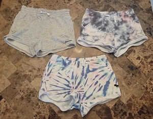 Lot Of 3 - Abercrombie Kids Girls 13/14 Sweat Shorts - Athletic Running Tiedye - Picture 1 of 10