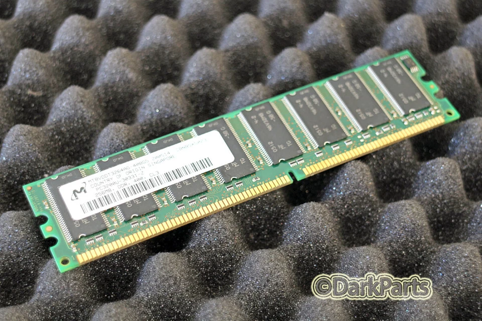 Micron MT8VDDT3264AG-40BG5 256MB Memory RAM PC3200U-30311-Z - Image 1 of 1