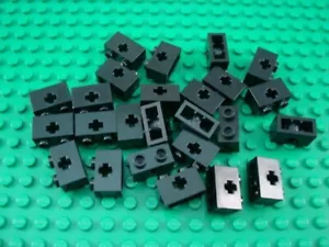 Lego Menge 25 schwarz 1x2 Technic Stein Stücke mit Achsloch - Bild 1 von 1