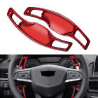 Steering Wheel Paddle Shifter Extension For Cadillac CT5 20-22 Red Carbon Fiber