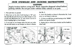 57 instrucciones de repuesto para neumáticos y elevación de coche Chevy 1957 - Imagen 1 de 1