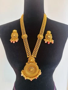Indian Wedding Style Necklace Jewelry Set - Picture 1 of 4
