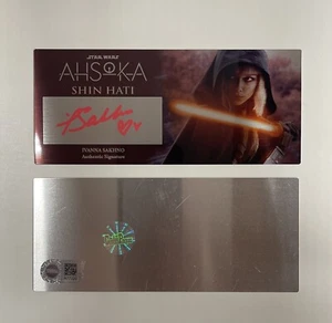 Star Wars AHSOKA Shin Hati 3x7in Plaque signed SWAU COA Ivanna Sakhno - Picture 1 of 1