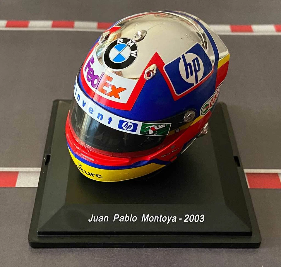 NEW RARE 1:5 Casco Helmet F1 JUAN PABLO MONTOYA 2003 SPARK no Minichamps - Immagine 1 di 4
