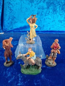 PR1 lotto statuine presepe Chialu' Nardi Rovello Xiloplasto pasta Asinello - Picture 1 of 9