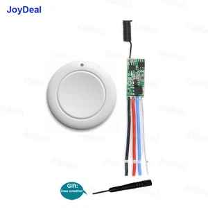 433Mhz Wireless Remote Control 1 Button Round Remote Switch Micro Receiver - Picture 1 of 14