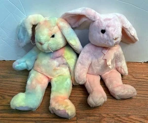 Ty Beanie Buddy Hippie Hoppity Conejo Peluche Juguete De Colección Lote Conjunto Nuevo con Etiquetas - Imagen 1 de 3