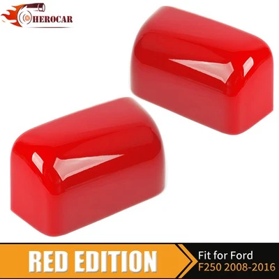 Red Half Mirror Cover Trim Towing For Ford F250 F350 F450 F550 Superduty 2008-16 - Image 1 of 4