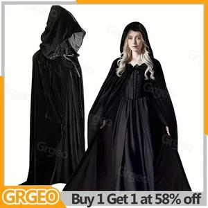 Hocus Pocus Witch Mary Sarah Winifred Cosplay Costume Sanderson Sisters Cloak UK - Picture 1 of 15
