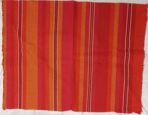 Lewis + Wood Chevron Colorado pink red upholstery fabric remnant cotton 26"x20" - Picture 1 of 14