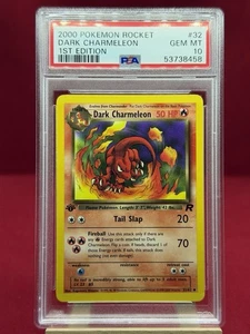 2000 Pokemon Dark Charmeleon Team Rocket 1st Edition #32 PSA 10 Gem Mint - Picture 1 of 2