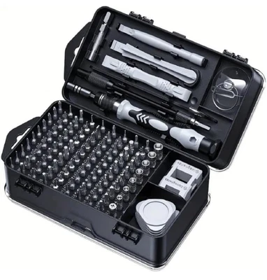 Magnetic Precision 115 in 1 Repair Screwdriver Set PC Phone Electronics Tool Kit - Image 1 of 4
