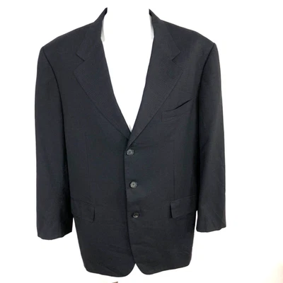 Casaco esportivo Gianluca Isaia Napoli 46 100% lã Super 140s padrão preto - Imagem 1 de 4