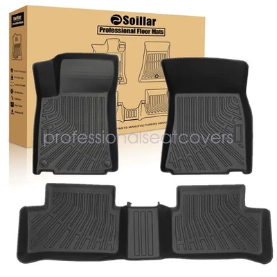 Fits 2021-2024 Mercedes GLA TPE 3D Front & 2nd Row Floor Mats Liner Set Black - Image 1 of 4