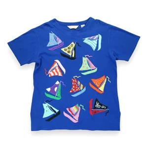 Vintage 90er Bechamel Strand Maritim Segelboote T-Shirt bestickt Damen M - Bild 1 von 6