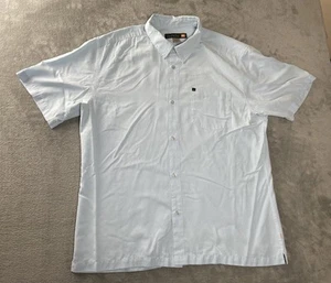 Quicksilver Button Shirt Mens XXL Slim? Blue Waterman Collection Quiksilver - Picture 1 of 11