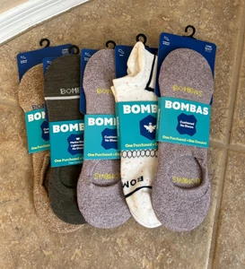 Bombas gepolsterte unsichtbare Socken Größe Large (Herren 9,5-13) 4 Paar & 1 Paar Söckchen neu mit Etikett - Bild 1 von 8