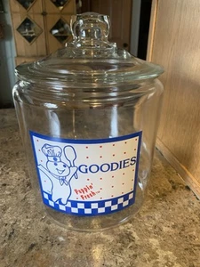 Vintage Pillsbury Doughboy Glass Poppin Fresh Goodies Jar #2025 - Picture 1 of 10