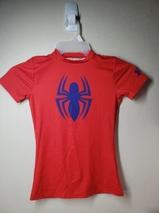 Under Armour HeatGear Marvel Spider-Man Kompressionsshirt - Youth Medium - Rot/B - Bild 1 von 5
