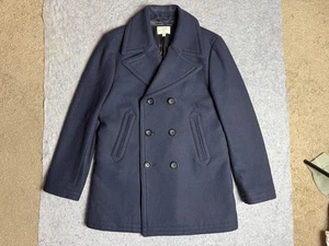 Cappotto Club Monaco uomo medio blu navy pavone misto lana doppiopetto foderato - Foto 1 di 19