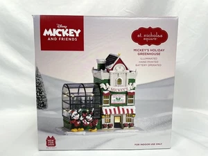 Invernadero de vacaciones St Nicholas Square Disney Mickey Mouse pueblo de Navidad - Imagen 1 de 4