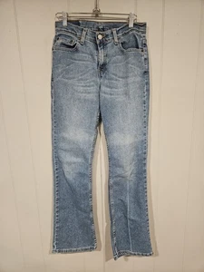 Pantalones de mezclilla Levis 515 talla 6 MIS M corte boot tiro bajo lavado medio desgastados 27x31 - Imagen 1 de 7