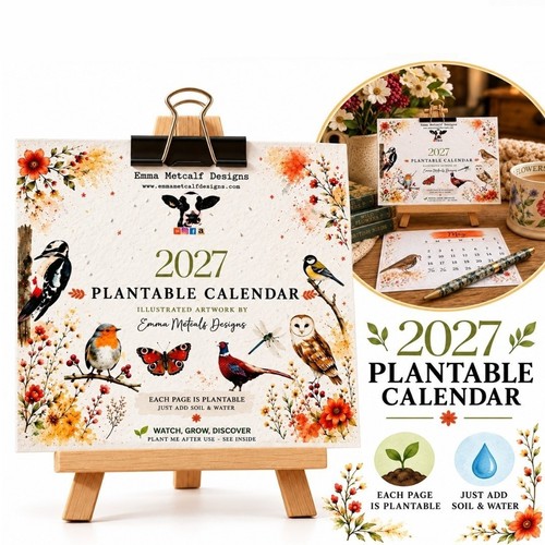 Plantable Seed Calendar 2027 Gardening & Green Living Planner with ...