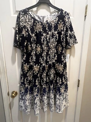 DRESSBARN  Knee Length Short Sleeve Dresses Plus Size 16w New With Tags - Image 1 of 4