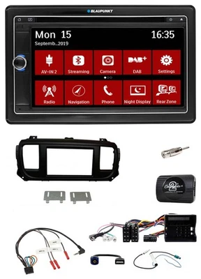 Blaupunkt Bluetooth DAB 2DIN USB DVD Lenkrad Autoradio für Citroen Jumpy Erstaus - Bild 1 von 4