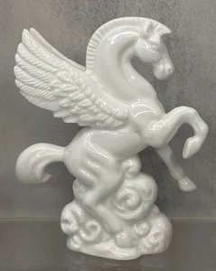 Schmid Bone China Unicorn Pegasus Figurine Rearing 4" High - Imagen 1 de 4