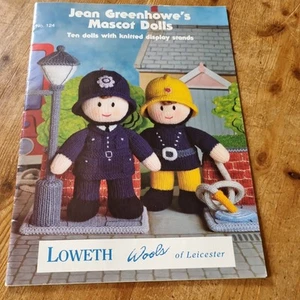 Jean Greenhowe's Mascot Dolls, Ten Dolls With Knitted Display Stands - Picture 1 of 11