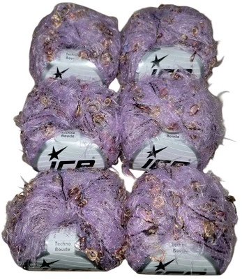 Hilos de hielo Techno Boucle púrpura claro 50 gr hilo voluminoso lote de 6 NUEVOS ENVÍO GRATUITO Foto 1 de 4