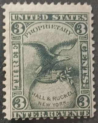 U.S.A MATCH AND MEDICINE STAMPS SCOTT RS96a Mint With Some Gum!!!. - Image 1 of 2