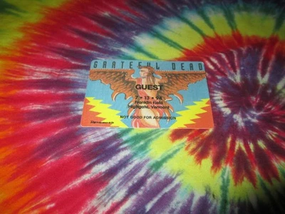 GRATEFUL DEAD BACKSTAGE PASS FRANKLIN FIELD HIGHGATE VERMONT 13/07/94/1994 Foto 1 de 2