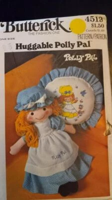 Butterick 4519 "Huggable Polly Pal 26" Doll", Doll Clothes & Pillow Pattern - Image 1 of 2