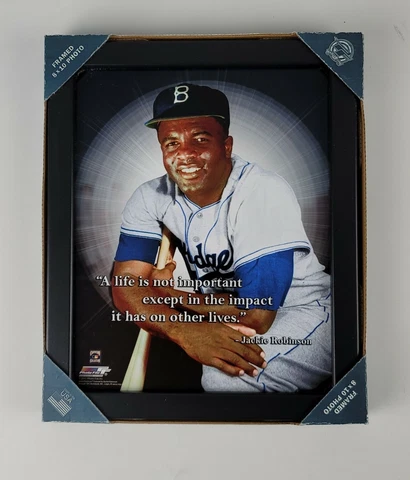 Jackie Robinson Brooklyn Dodgers MLB Pro Quotes Photo (Size: 9" x 11" Framed) Cover