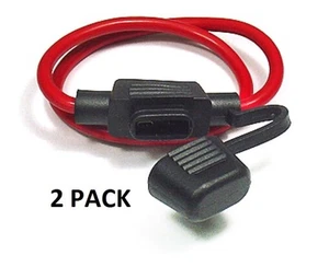PAQUETE DE 2 - FUSEHOLDER EN LÍNEA MINI CAJERO AUTOMÁTICO IMPERMEABLE 12 AWG / CALIBRE # FHM12-2PK - Imagen 1 de 2
