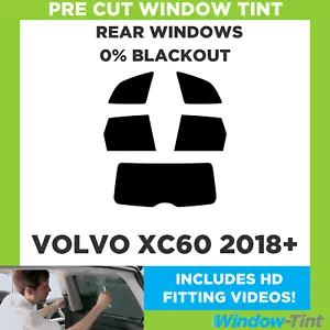 For Volvo XC60 2018+ Pre Cut Window Tint Rear 0% Blackout Film - Picture 1 of 10