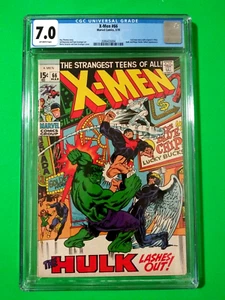 X-MEN # 66 MAR 1970 Incredible Hulk Last Original X CGC Grade 7.0 Marvel Comics - Picture 1 of 2