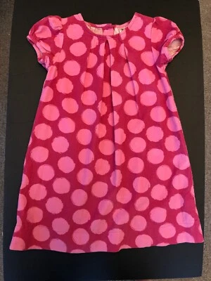 Nuevo sin etiquetas Vestido Cherokee Niñas (5T) Rosa Suave Pana Pinwale S/S con Círculos Grandes Foto 1 de 4