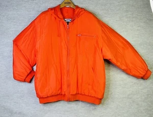 Otello Pelle Vintage Women’s Medium Orange Silk Lightweight Jacket Bomber - Picture 1 of 4