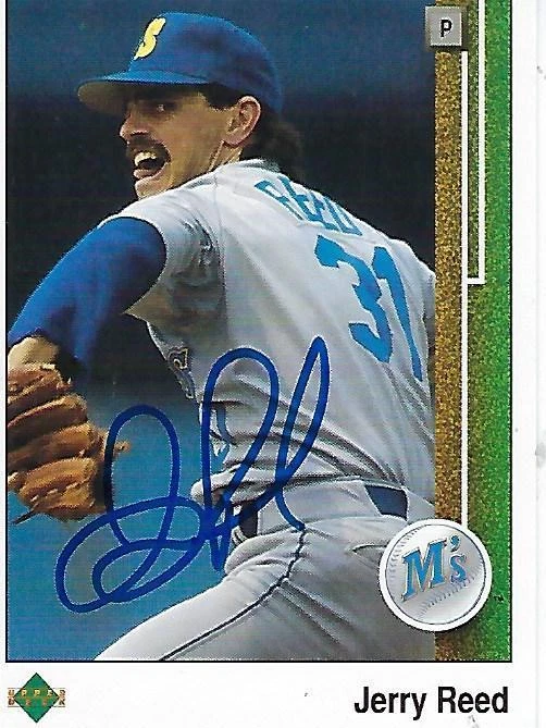 JERRY REED SIGNED 1989 UPPERDECK #529 - SEATTLE MARINERS - Image 1 of 1
