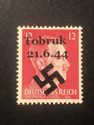 Germany WWII propaganda overprint (TOBRUK) 12 Rpf. MNH  /s5 #125 - Image 1 of 2