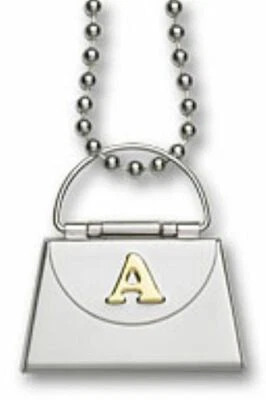 Gold Stainless Steel 'A' Initial Locket Envelope Purse Pendant Charm Necklace - Image 1 of 2