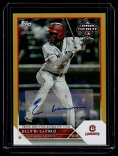 Elly De La Cruz 2023 Topps Pro Debut Gold Foil Autograph Auto Card 40/50 #PD-170