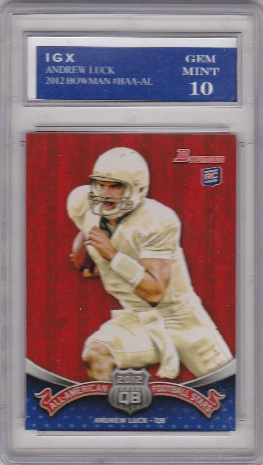 ANDREW LUCK ROOKIE CARD 2012 Bowman All-American RC Colts Graded GEM MINT 10 - Image 1 of 1