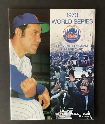1973 WORLD SERIES PROGRAM NY METS VS OAKLAND A’s. NR MINT - Image 1 of 2